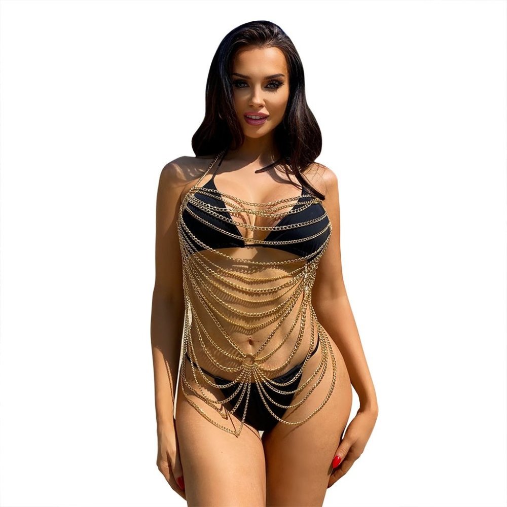 Gold Color Chain Mail Top - Picture 3 of 7